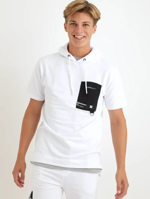 Men's Sleeveless Utility Hoody - White sold by Edgars