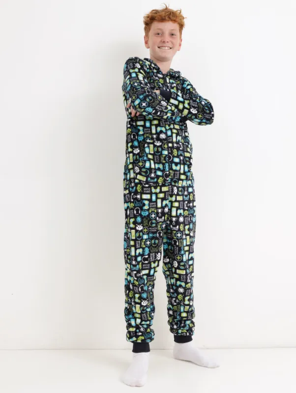 Boys Gaming Onesie - Navy sold by Edgars