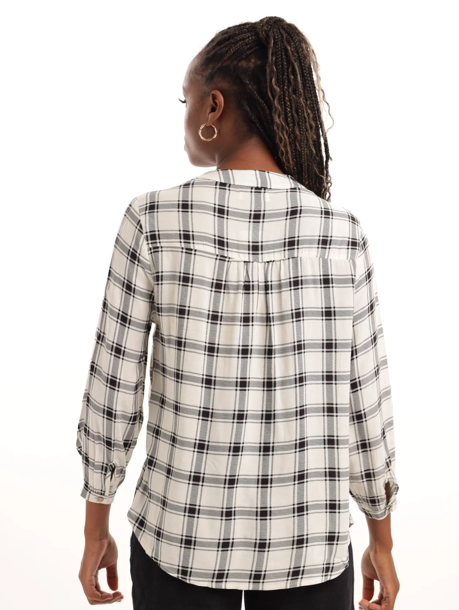 Ladies Henley Blouse - Black/White sold by Edgars product image thumbnail 3