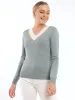 Ladies V-Neck Pullover - Mid Blue sold by Edgars