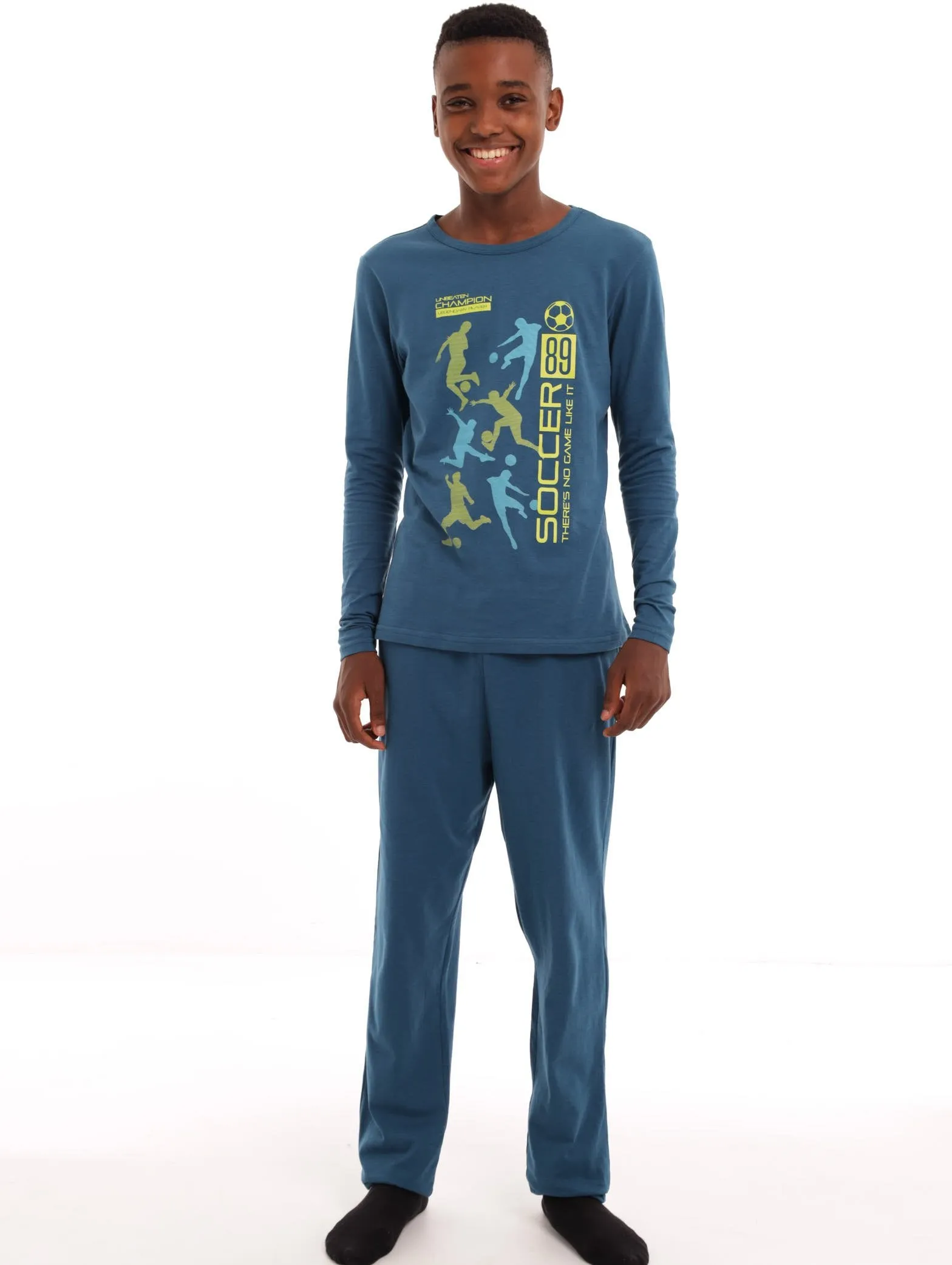 Boys Soccer Silhouette Sleepset - Teal sold by Edgars