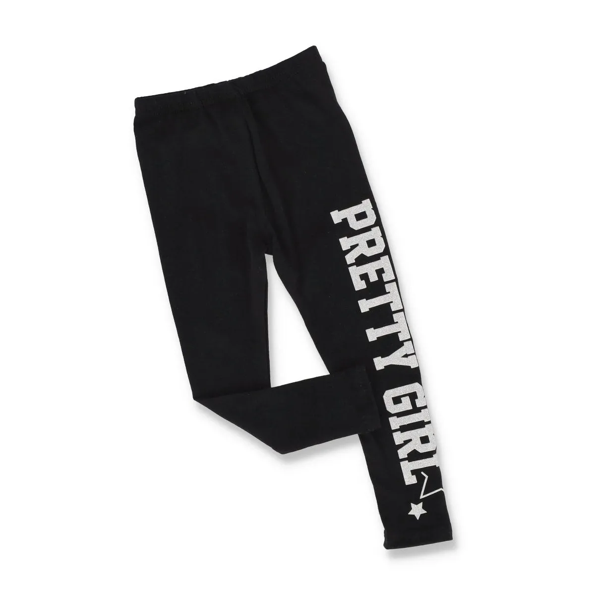 Pre-Girls Black Slogan Printed Legging - Black sold by Edgars