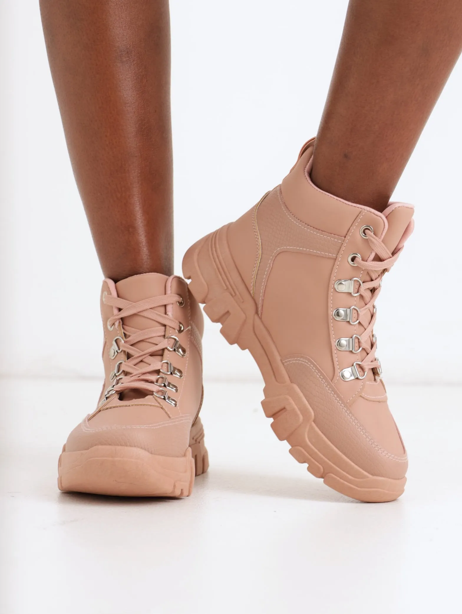 Ladies Sneaker Boot - Blush sold by Edgars