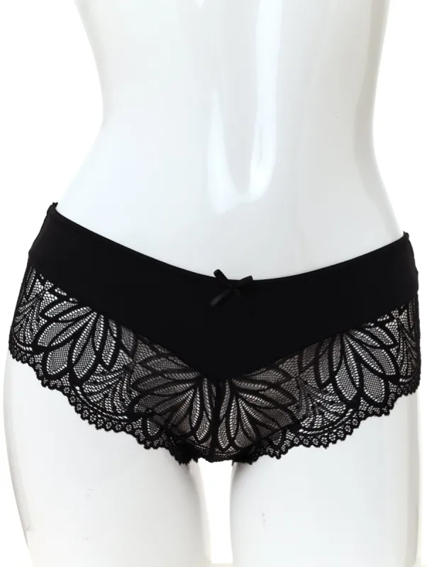 Ladies Lace Boyleg Panty - Black sold by Edgars