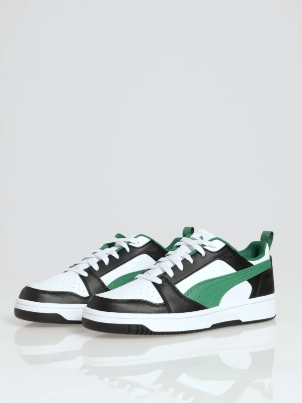 Lo Chunky Closed Toe Lace Up Sneaker - White/Green sold by Edgars 
