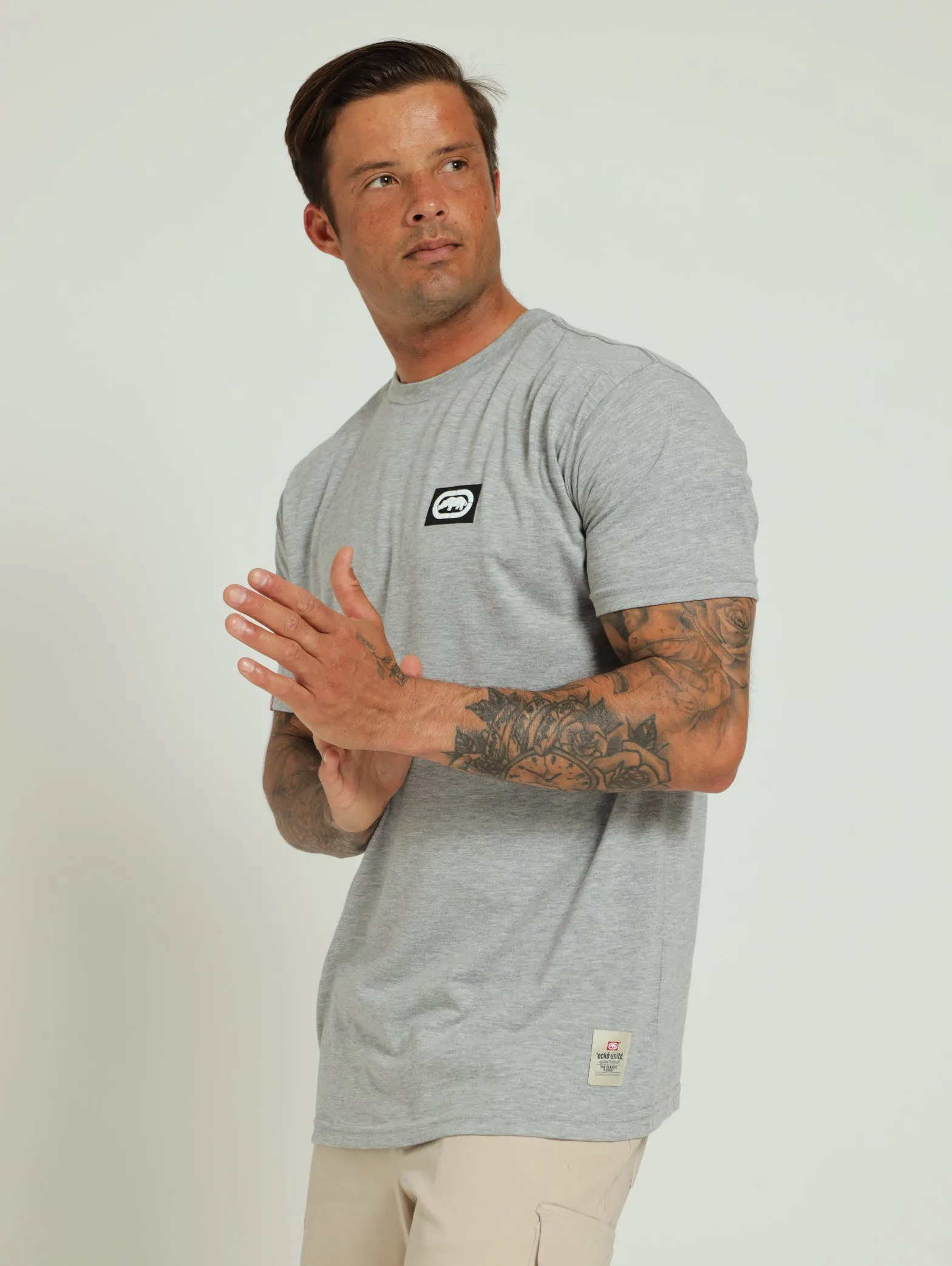 Never Out Print Tee - Grey Melange sold by Edgars product image thumbnail 2