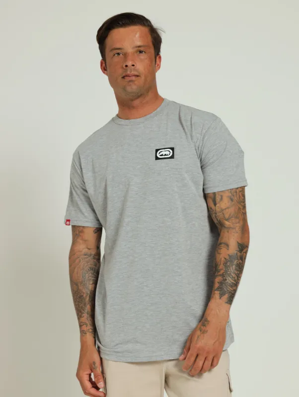 Never Out Print Tee - Grey Melange sold by Edgars