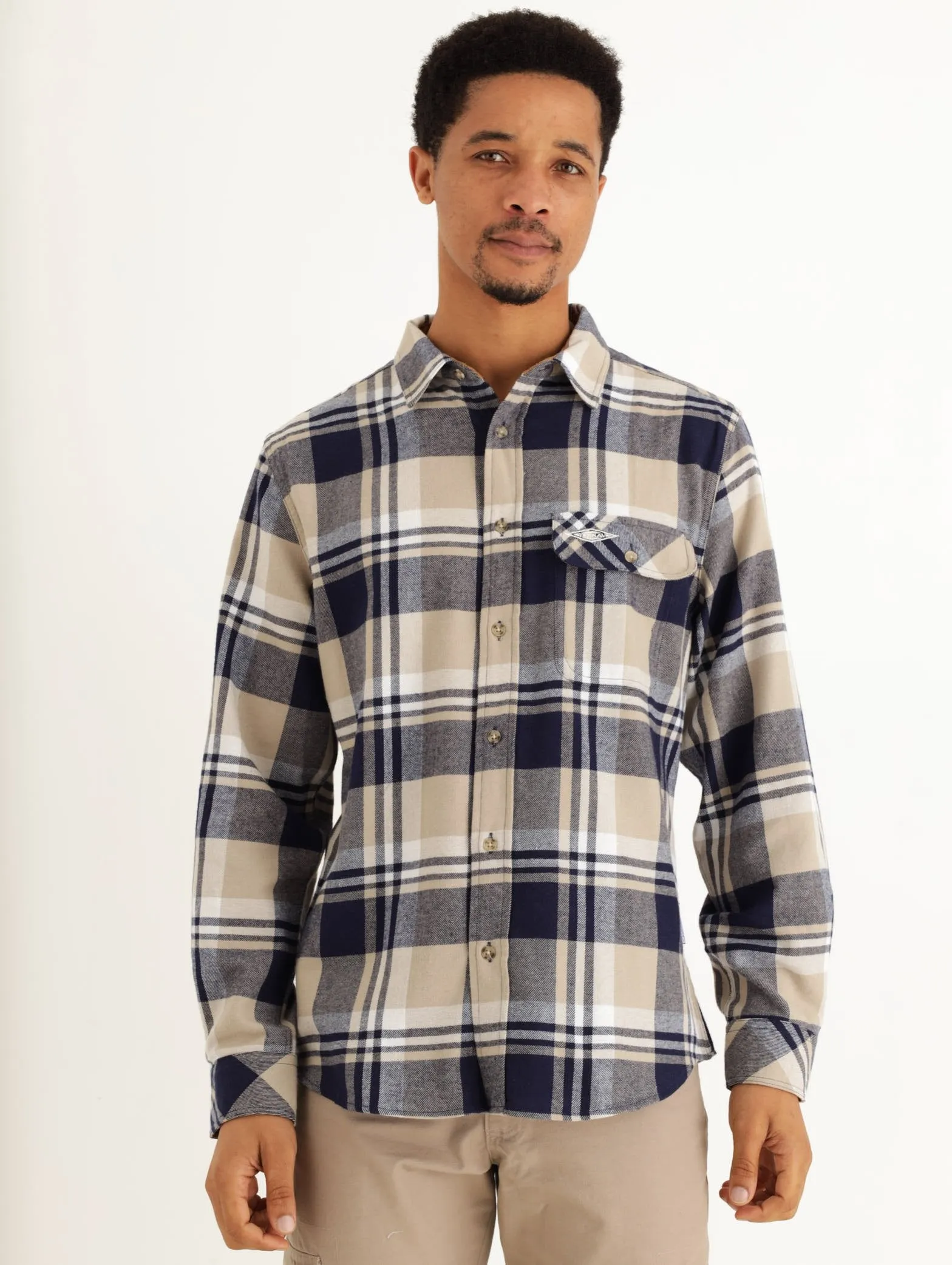 Men's Flannel Shirt - Oatmeal sold by Edgars