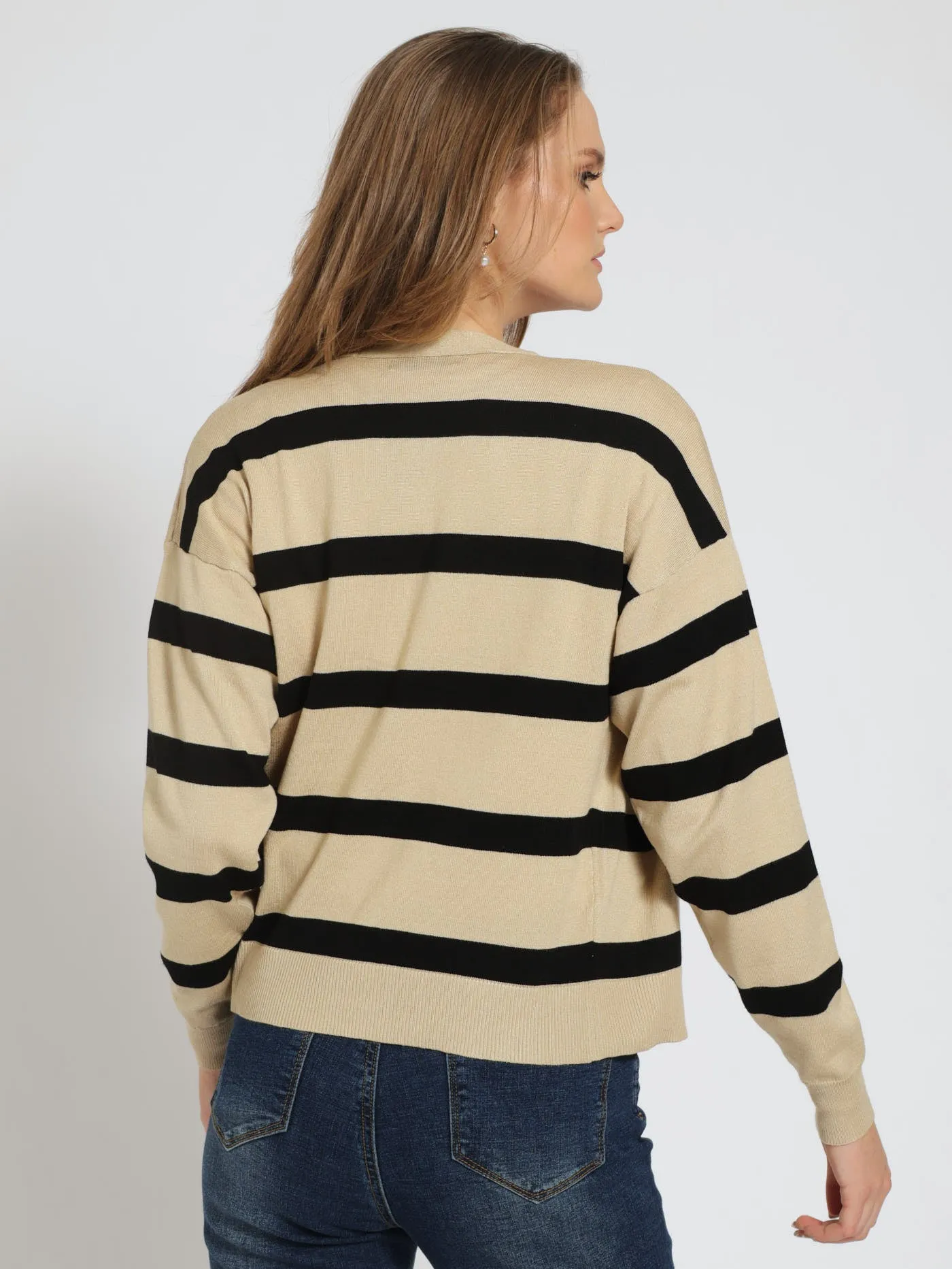 Regular Cardigan With Buttons - Black/Beige sold by Edgars product image thumbnail 3