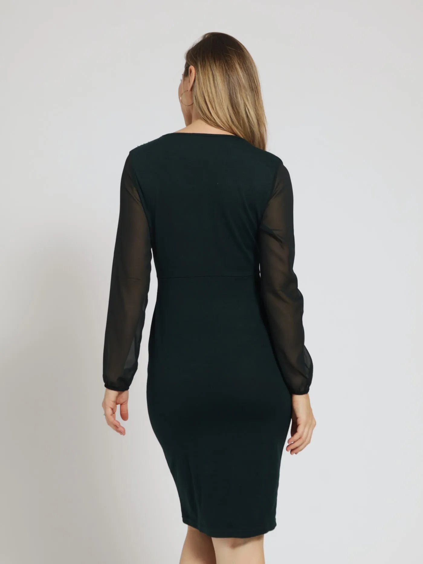 Cowl Neck Bling Detail Bodycon Dress - Bottle sold by Edgars product image thumbnail 5