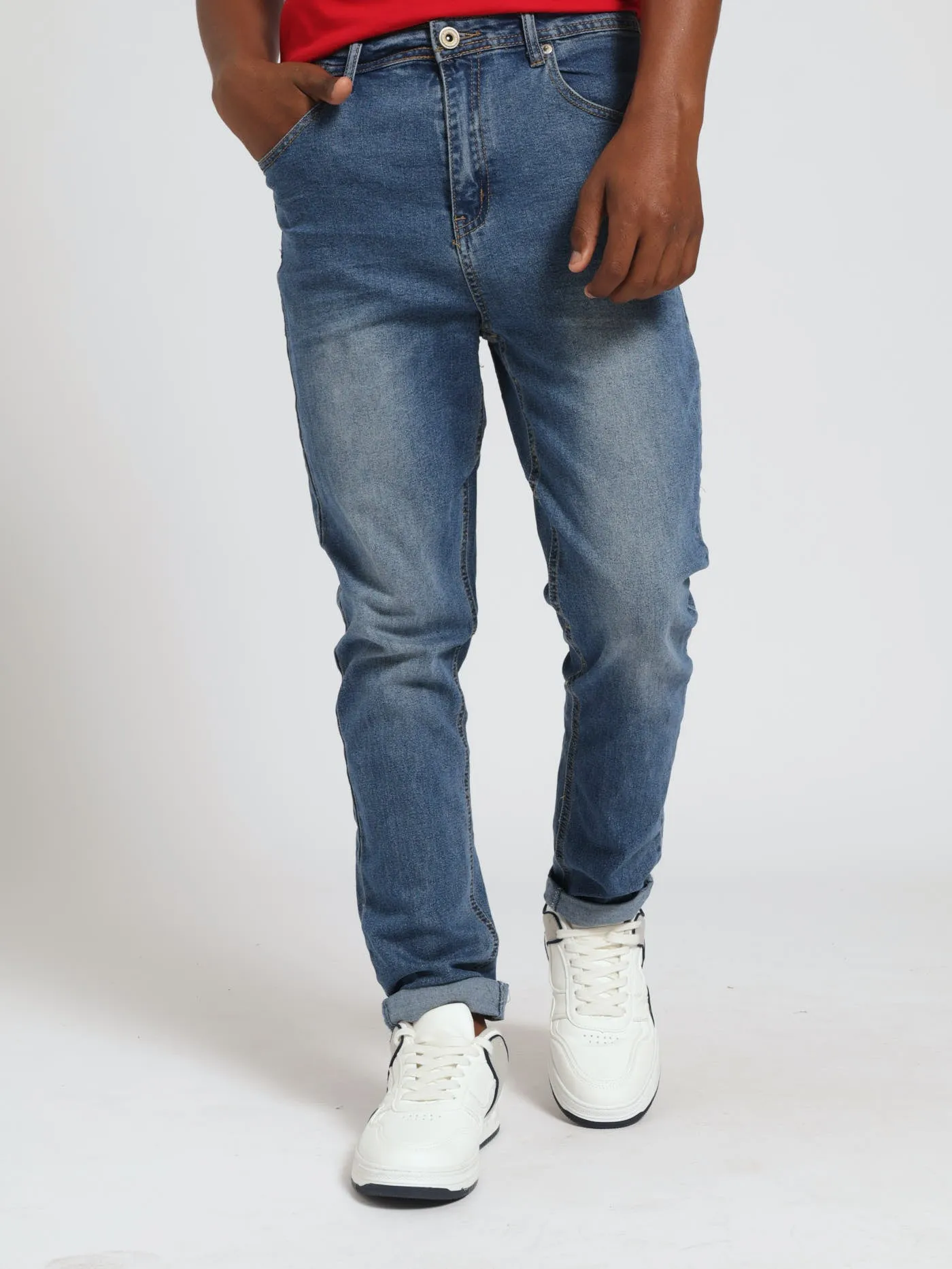 Boys Saddle Jean - Mid Blue sold by Edgars