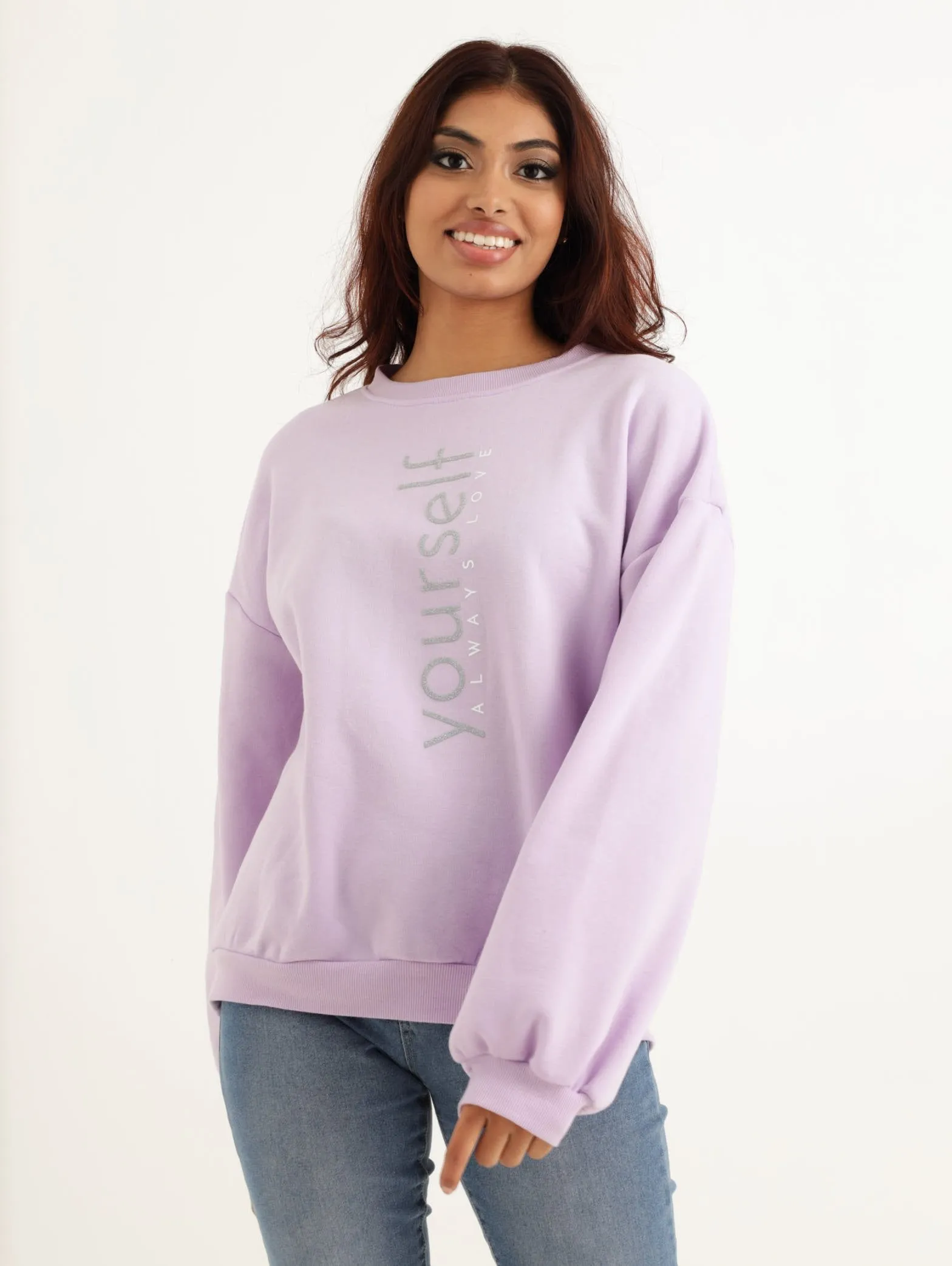 Ladies Blouson Sleeve Screen Pullover - Lilac sold by Edgars