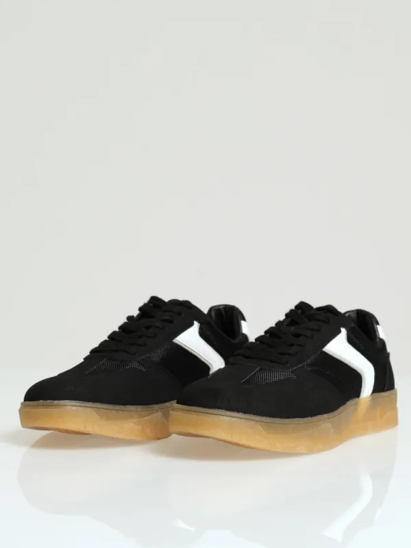 Court Sneaker With Gum Sole - Black sold by Edgars