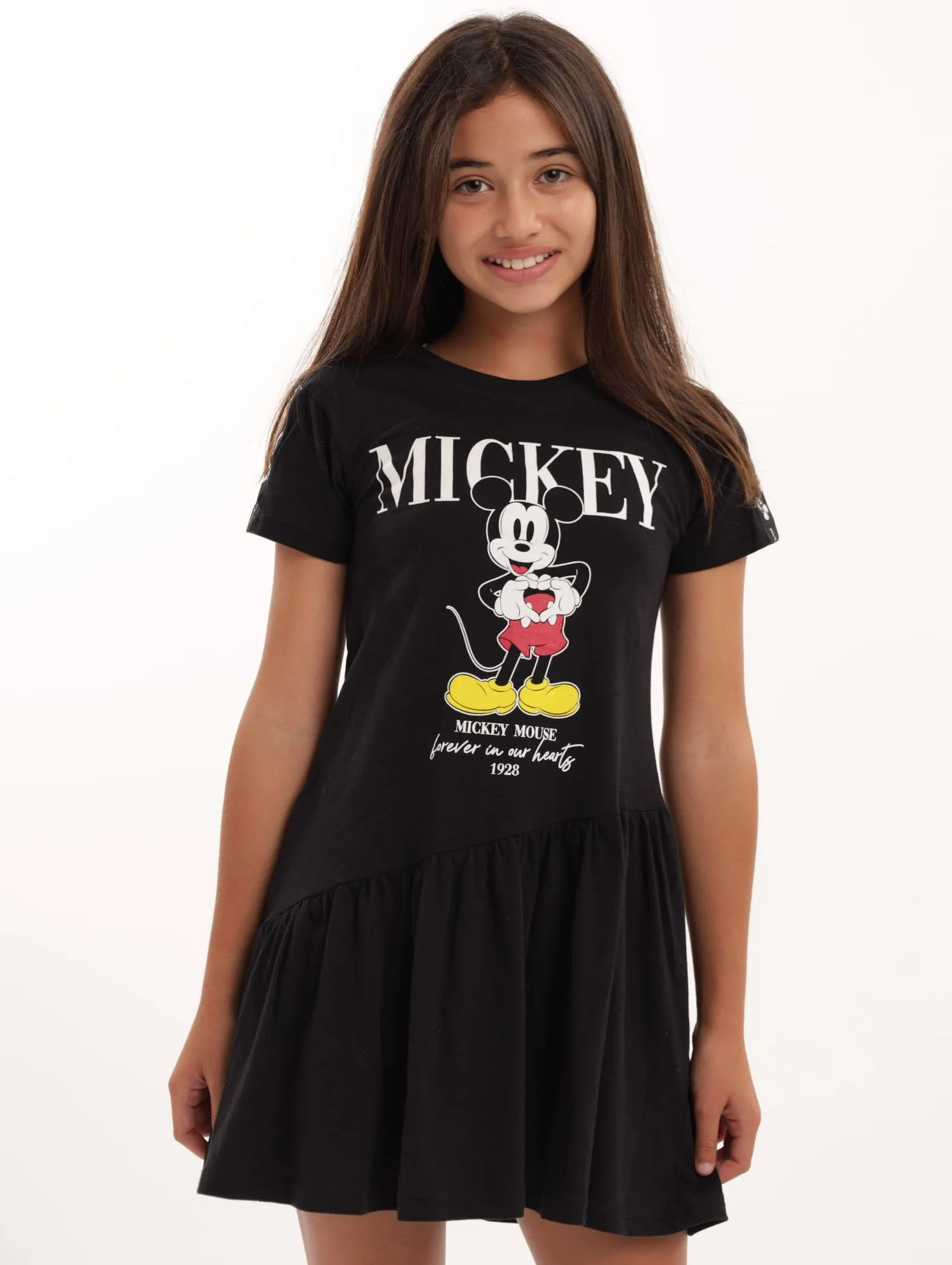Girls Mickey Knit Dress - Black sold by Edgars