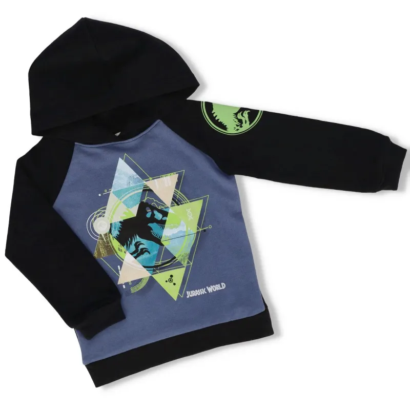 Pre-Boys Jurassic Hoody Brushed Fleece - Blue sold by Edgars