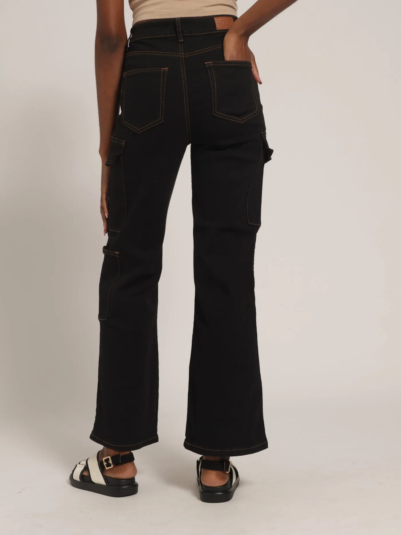 Twill 90's Cargo Denim Jeans - Black sold by Edgars product image thumbnail 3