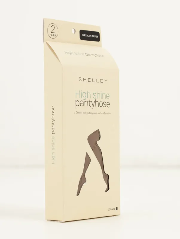 Ladies 2 Pack Mex High Shine Hosiery - Beige sold by Edgars