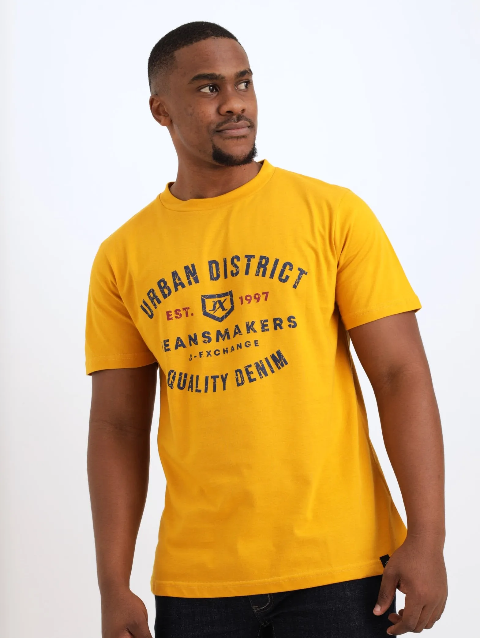 Men's Jeanmakers Icon Tee - Mustard sold by Edgars