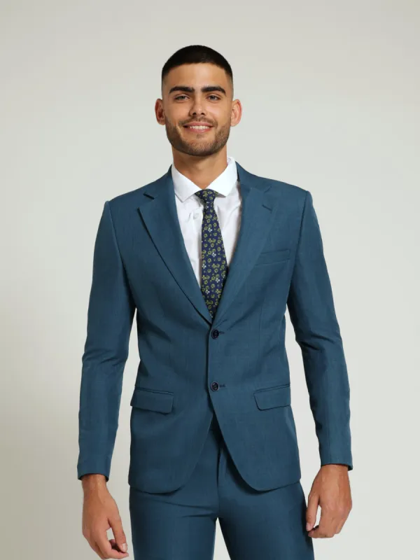 Slim Essential Suit Jacket - Teal sold by Edgars 