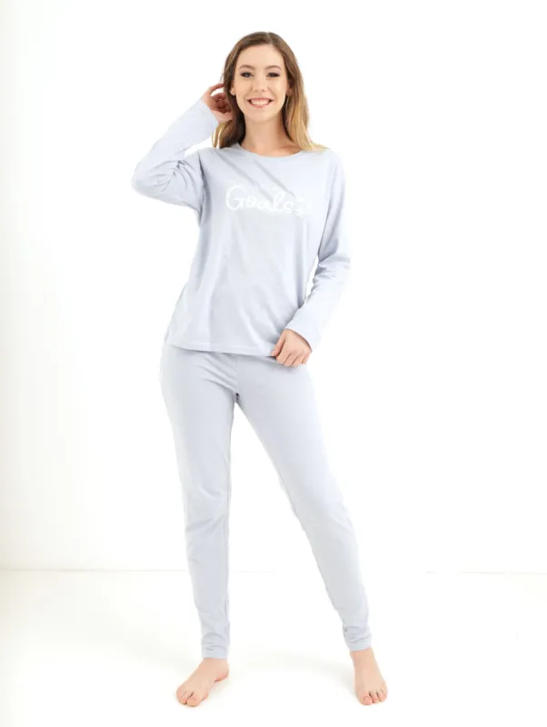 Ladies Girl With Goals PJ Set - Blue sold by Edgars