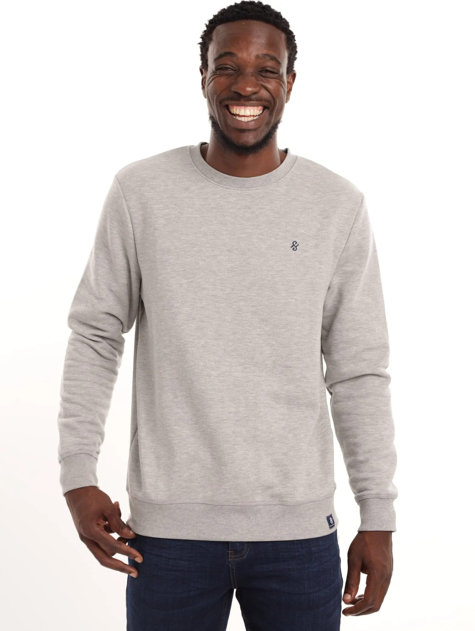 Men's Basic Crew Tee - Grey Melange sold by Edgars