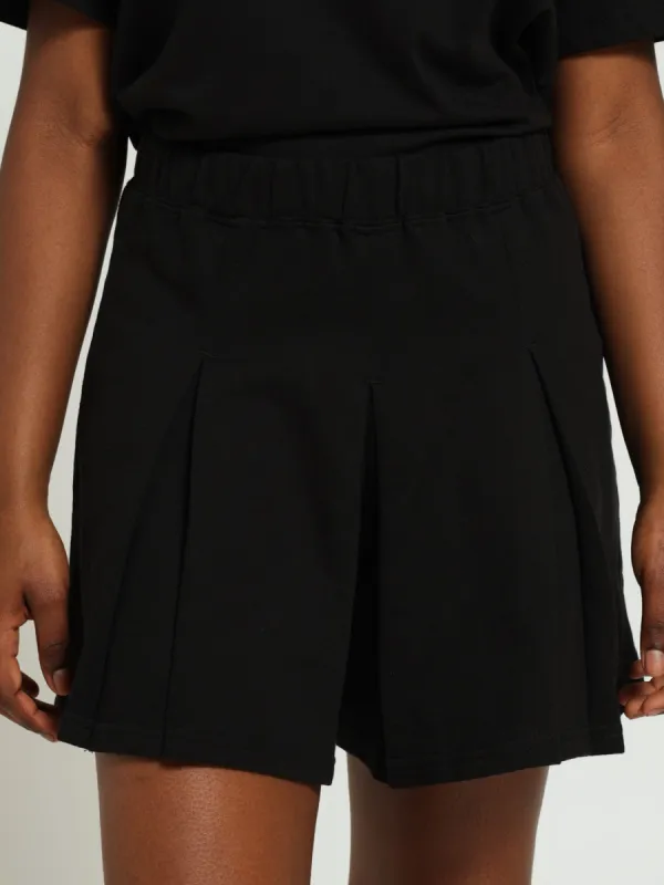 Girls Pleated Skorts - Black sold by Edgars