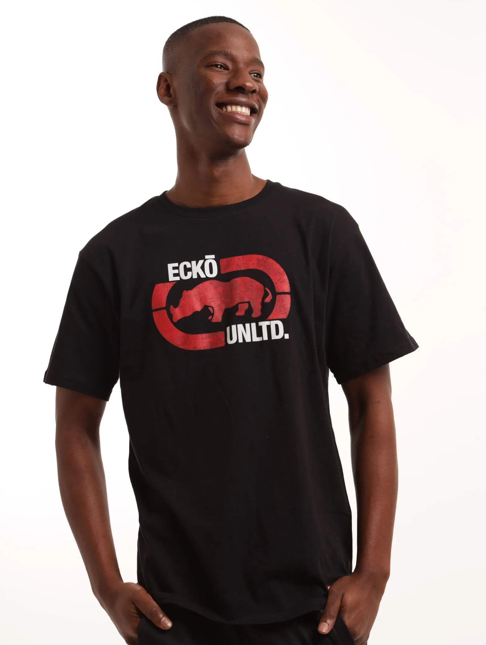 Men's Floral Trapped Logo Tee - Black sold by Edgars
