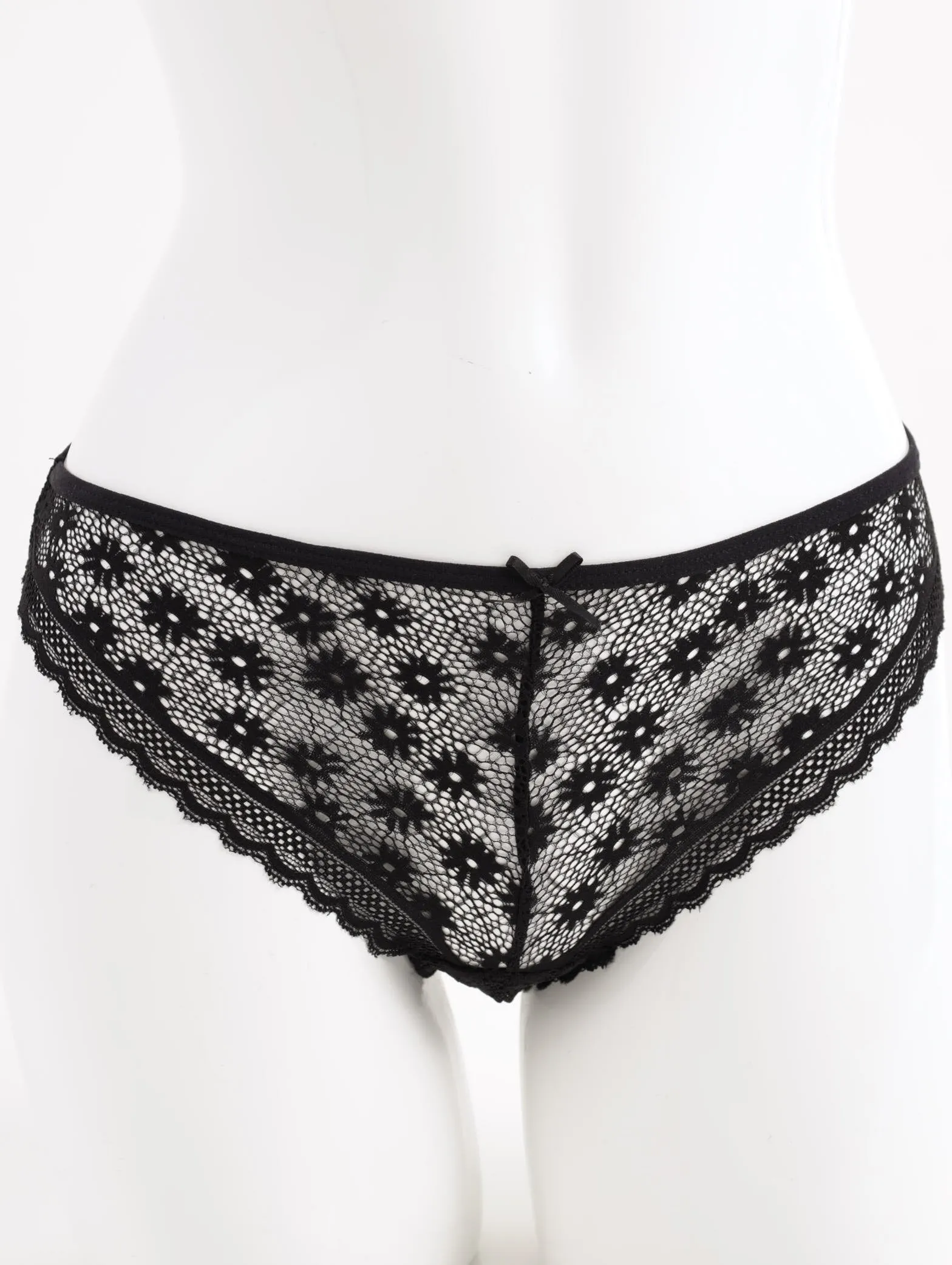 Ladies Lace Brazilian Panty - Black sold by Edgars