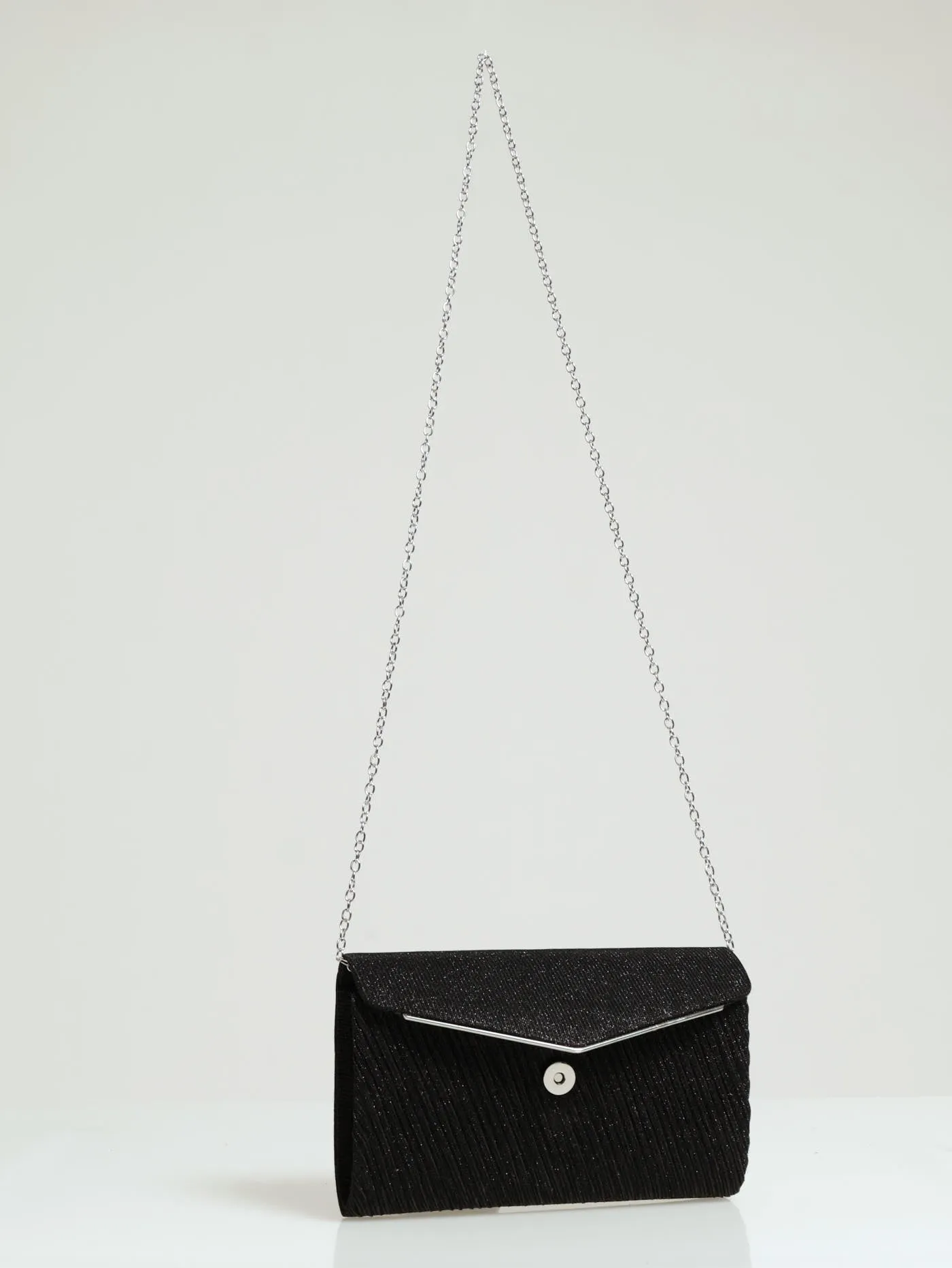 Shimmer Envelope Clutch - Black sold by Edgars