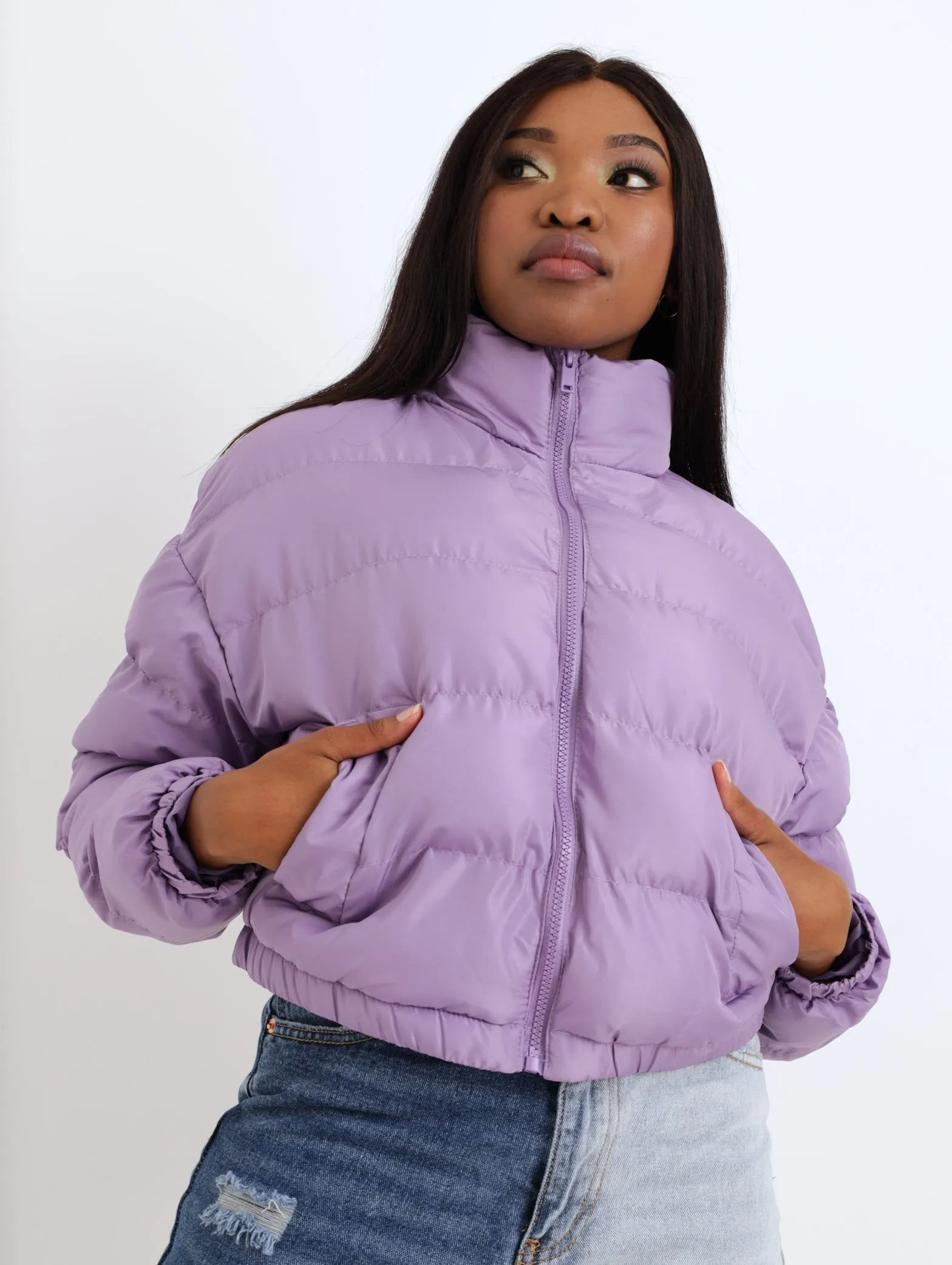 Ladies Puffer Jacket - Lilac sold by Edgars