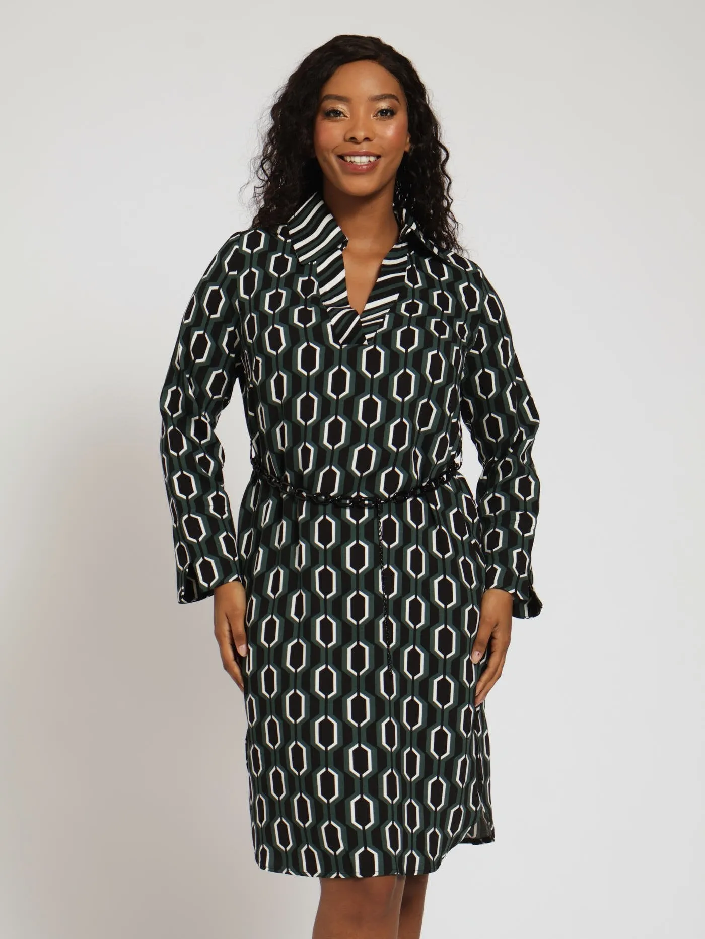 Geo Shift Dress With Belt - Bottle sold by Edgars product image thumbnail 2