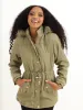 Ladies Padded Parker Jacket - Olive sold by Edgars