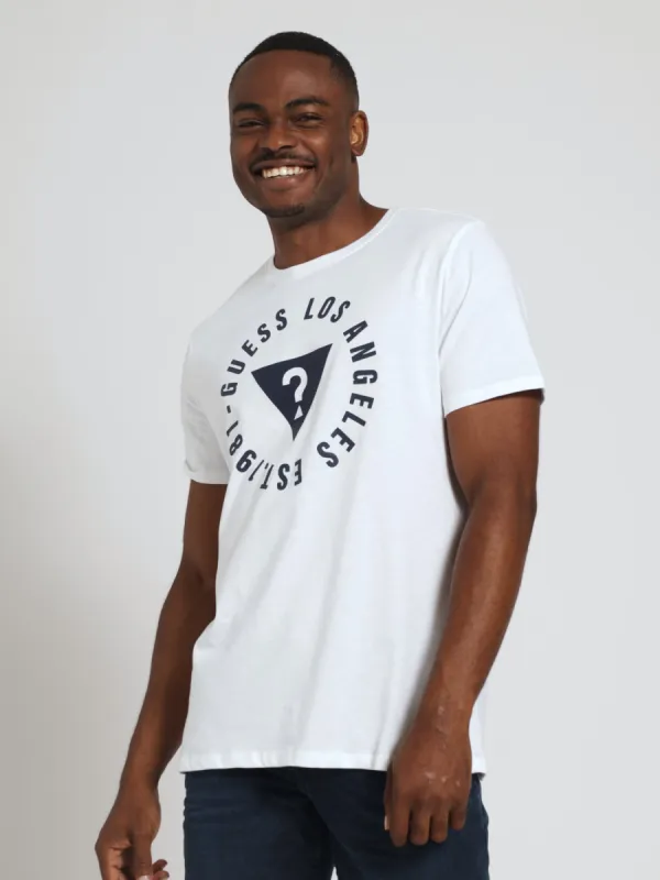 Printed Tri Tee - White sold by Edgars