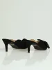 Bow Trim Mule Heel - Black sold by Edgars