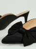 Bow Trim Mule Heel - Black sold by Edgars