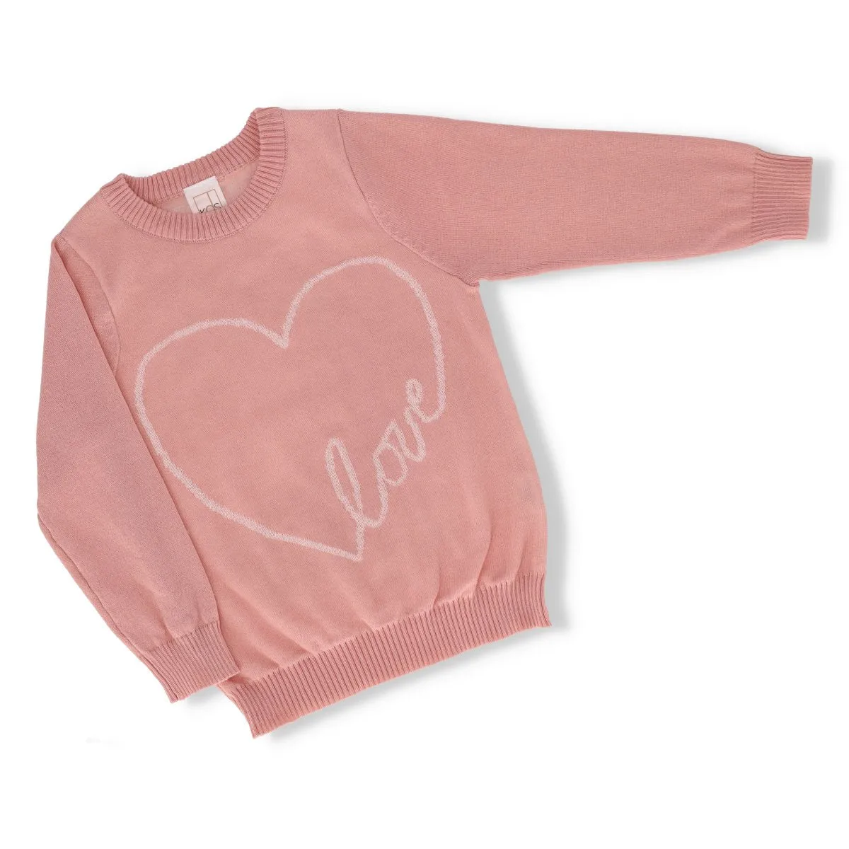 Pre-Girls Pink Heart Pullover - Pink sold by Edgars