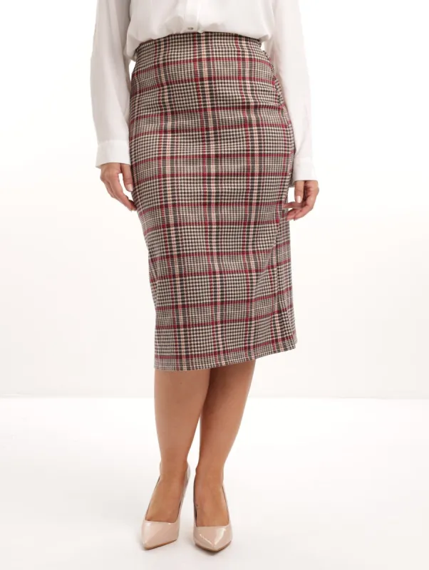 Ladies Check Pencil Skirt sold by Edgars