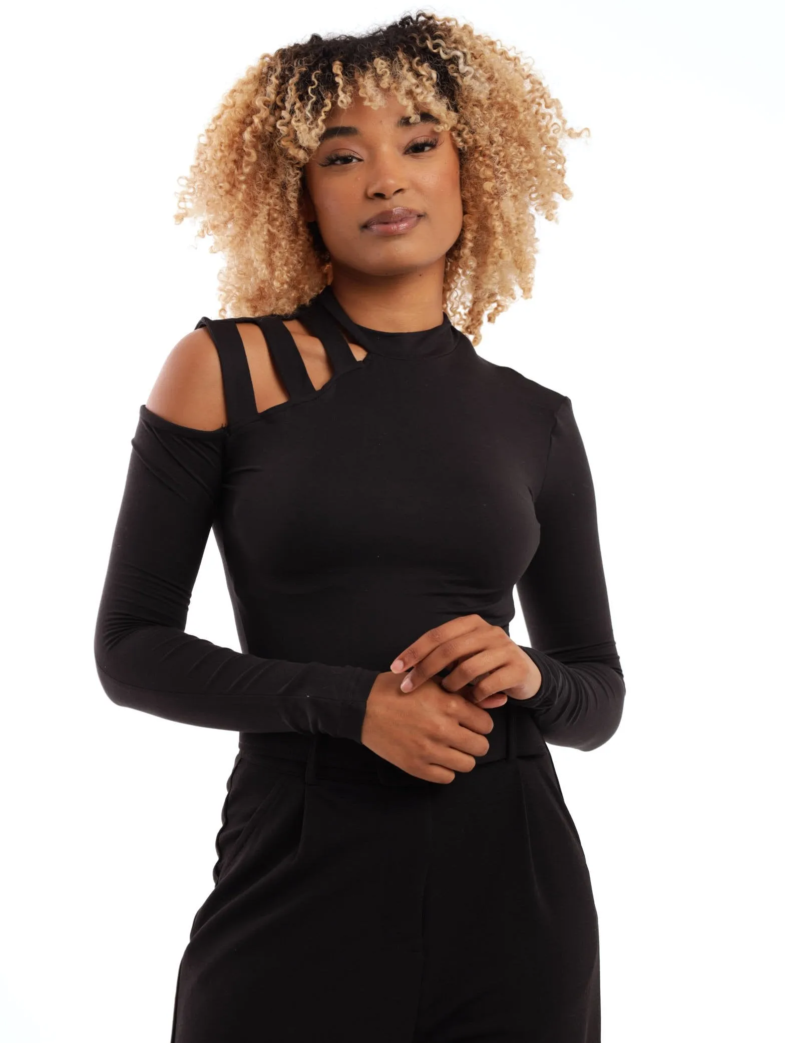 Ladies Tie Dye Cutout Top sold by Edgars