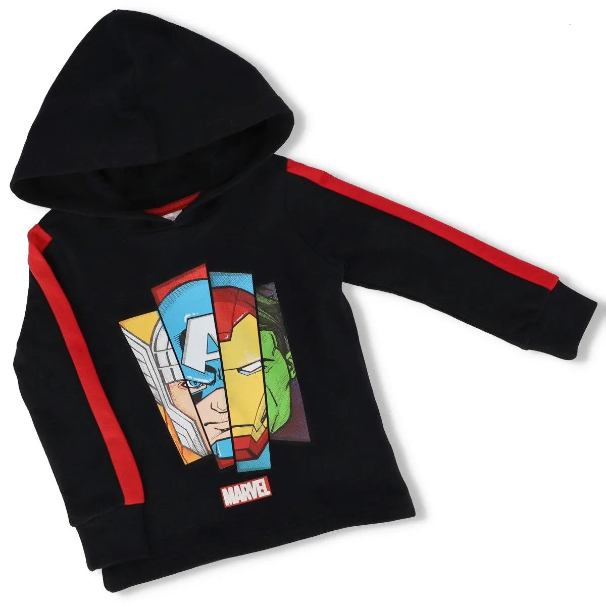 Pre-Boys Marvel Hoody Brushed Fleece - Black sold by Edgars