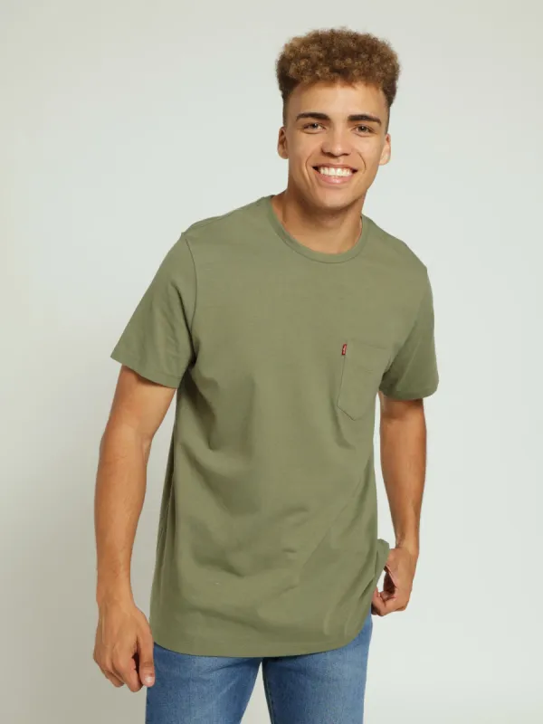 Classic Pocket Tee - Moss Olive sold by Edgars