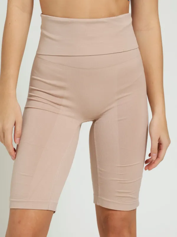 Seamless Extra Length Leg Shaper - Beige sold by Edgars