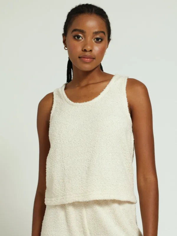 Cosy Knit Tank Top - Beige sold by Edgars