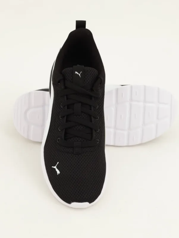 Anzarun Lite Lace Up Trainer - White/Black sold by Edgars