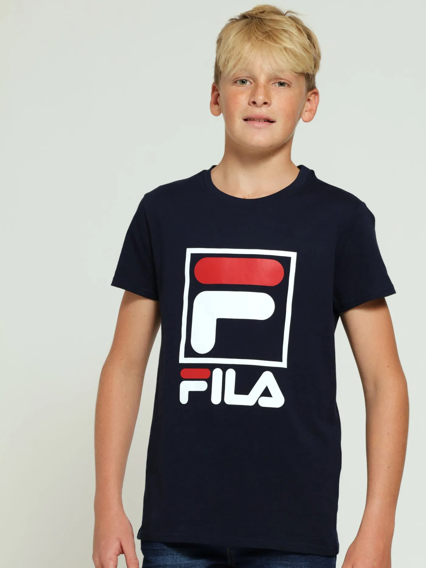 Boys Stacker Tee - Navy sold by Edgars