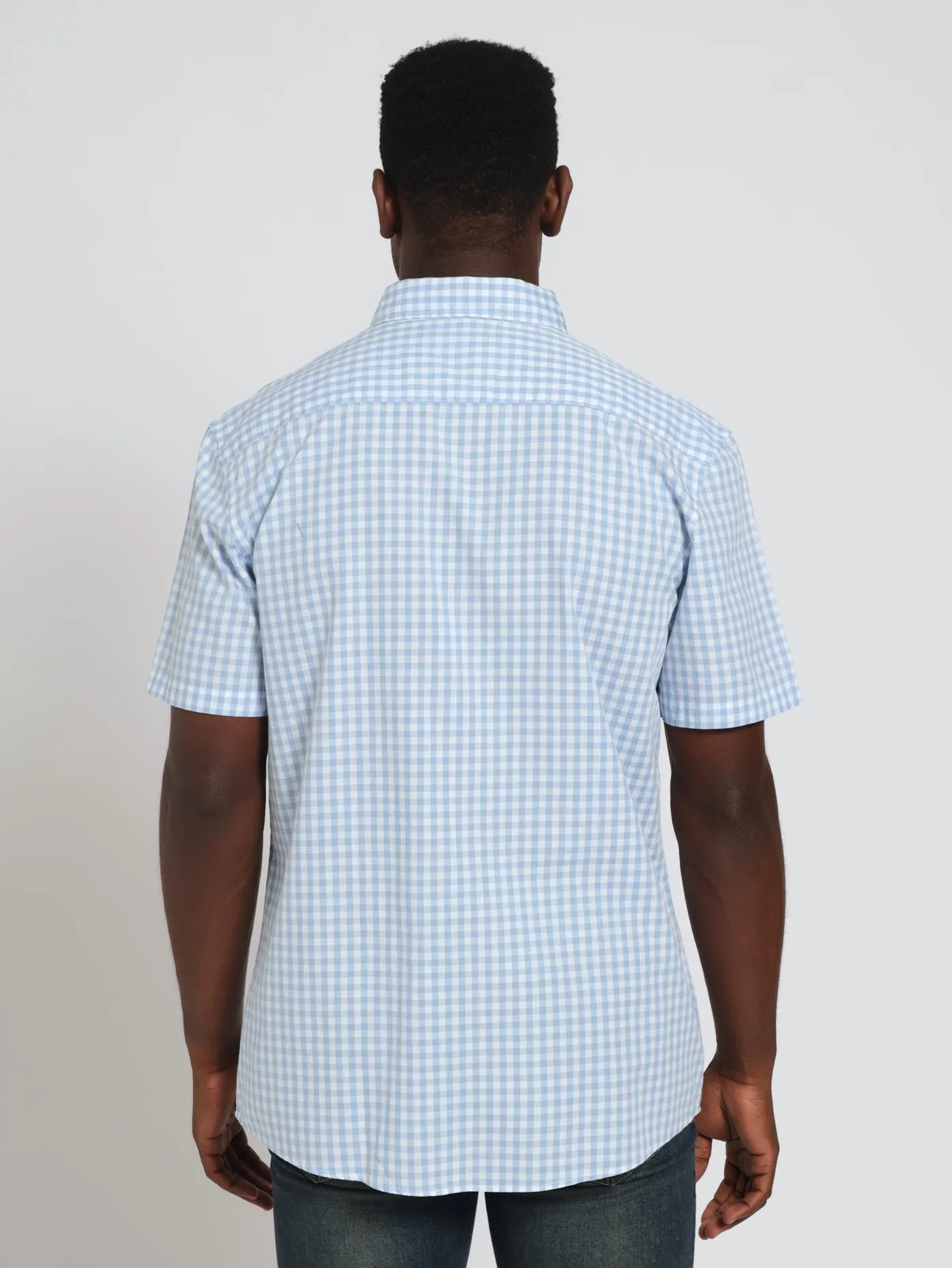 Gingham Shirt - Light Blue sold by Edgars product image thumbnail 4