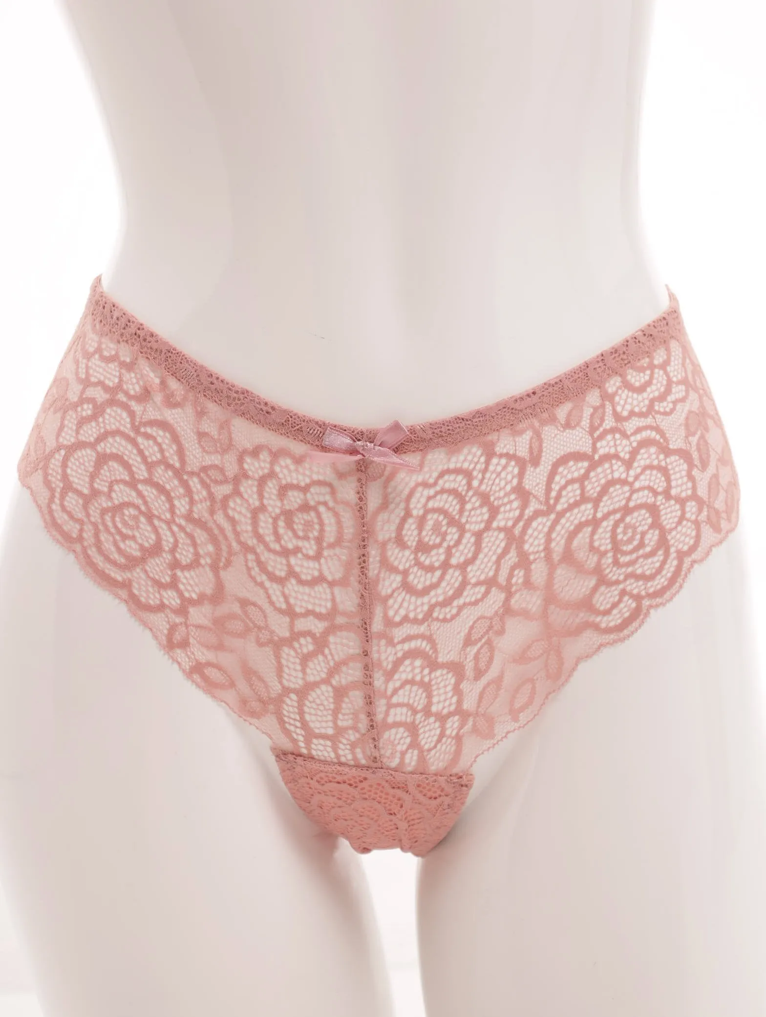 Ladies Lace Longline Panty - Peach sold by Edgars