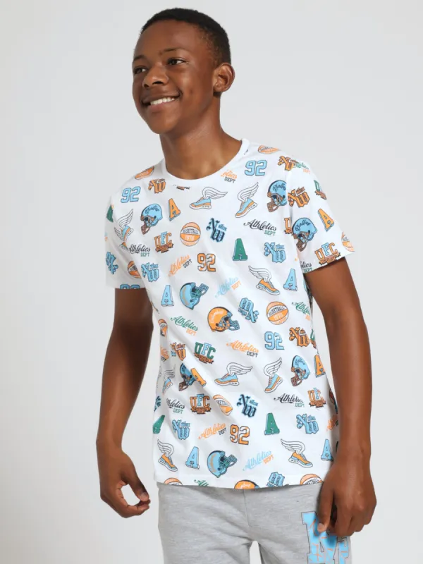 Boys Sports Tee - White made by Edgars