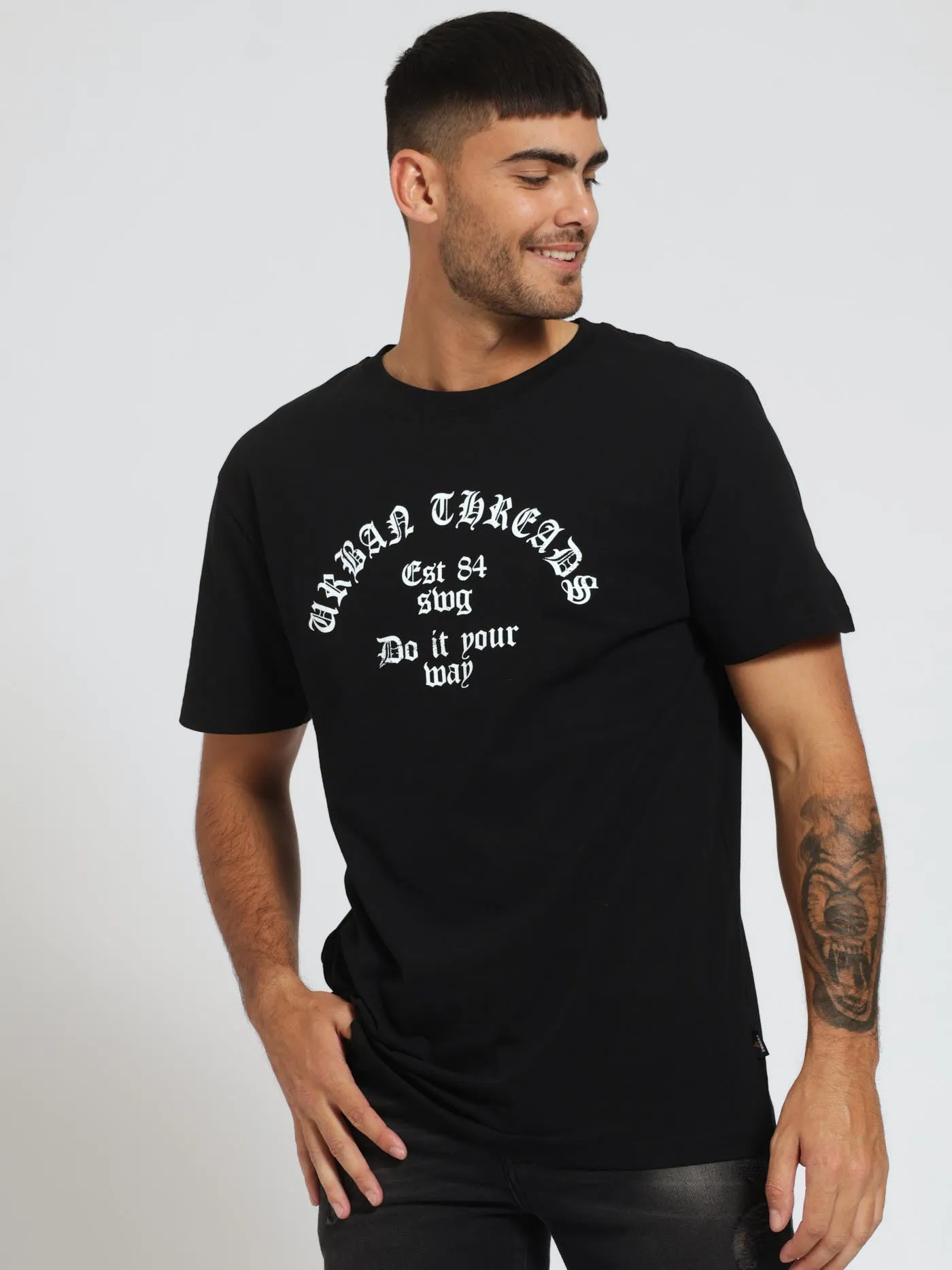Basic Print Tee - Black sold by Edgars