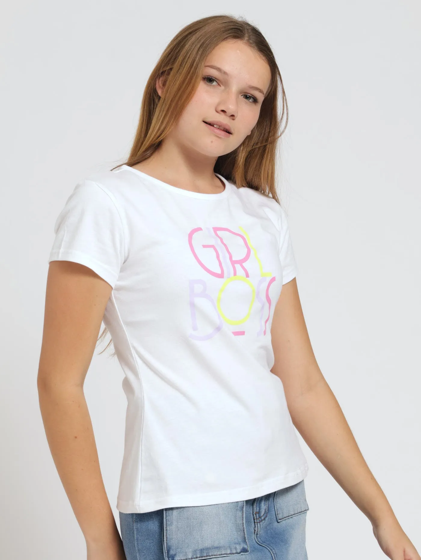 Girls Regular Boss Tee - White sold by Edgars product image thumbnail 2