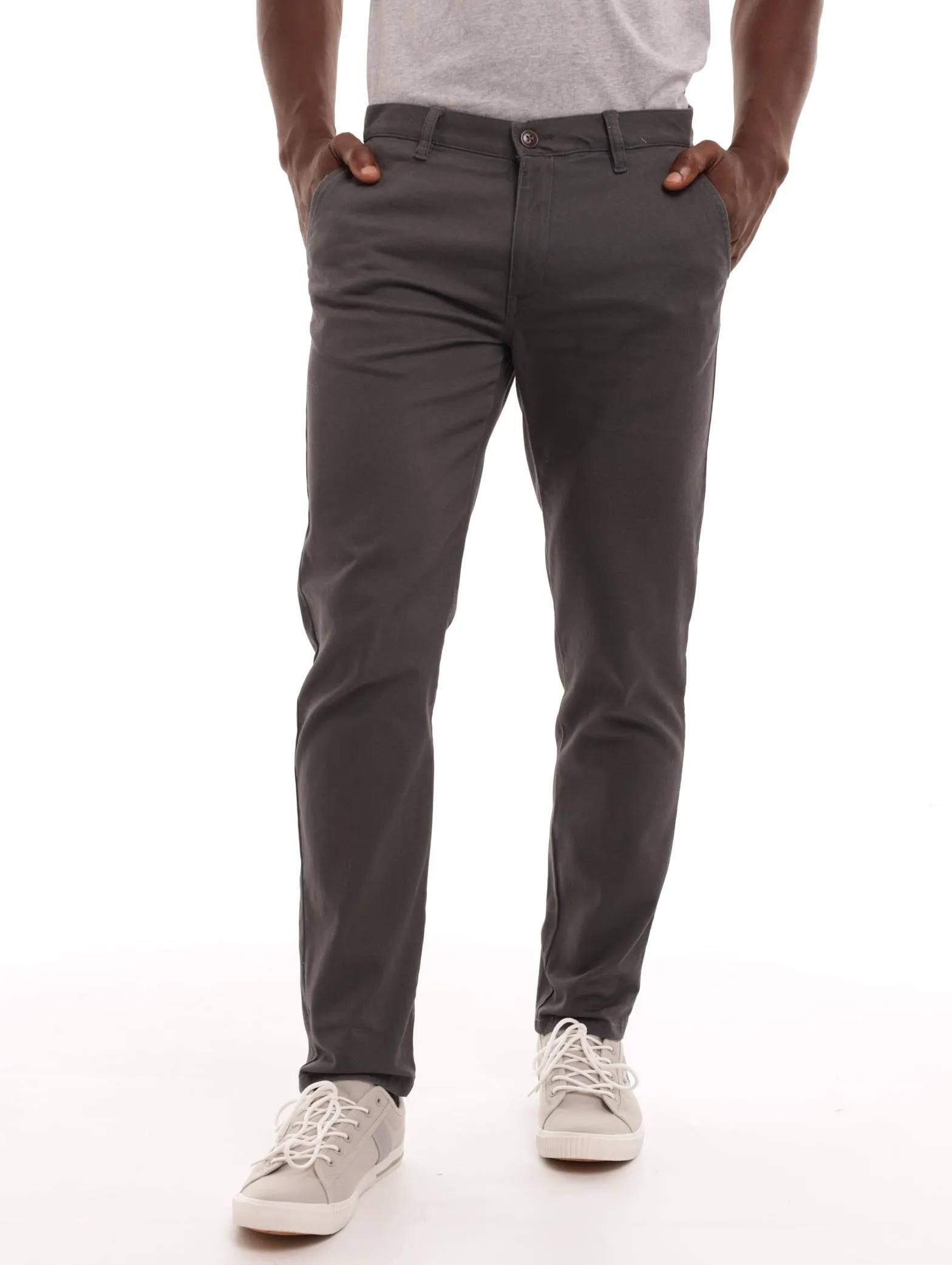 Men's Slim Fit Chino - Charcoal sold by Edgars